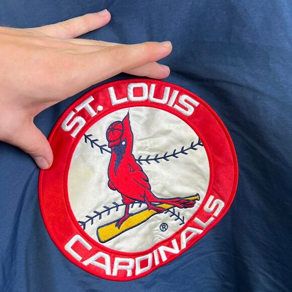 Vintage Starter MLB Navy St .Louis Cardinals Puffer Jacket Size XL - Picture 5 of 8